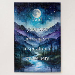 Benutzerdefinierter Inspirierender Zitat Mondbesch Puzzle