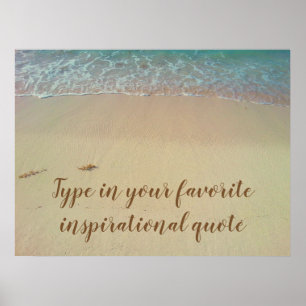 Benutzerdefinierter inspirierender Zitat-Strandpos Poster