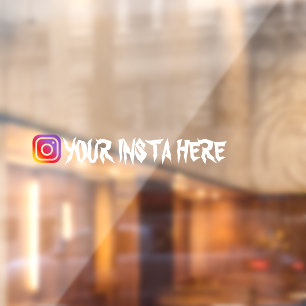 Benutzerdefinierter Instagram Benutzername im Menü Fensteraufkleber