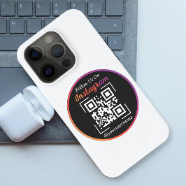Benutzerdefinierter Instagram Business QR Code Fol Runder Aufkleber
