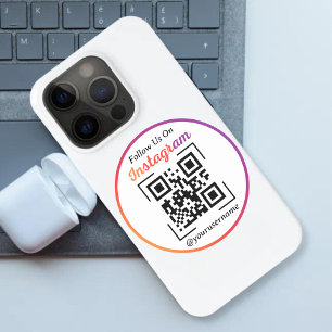 Benutzerdefinierter Instagram Business QR-Code Runder Aufkleber