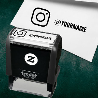 Benutzerdefinierter Instagram-Name, Folge mir auf Permastempel