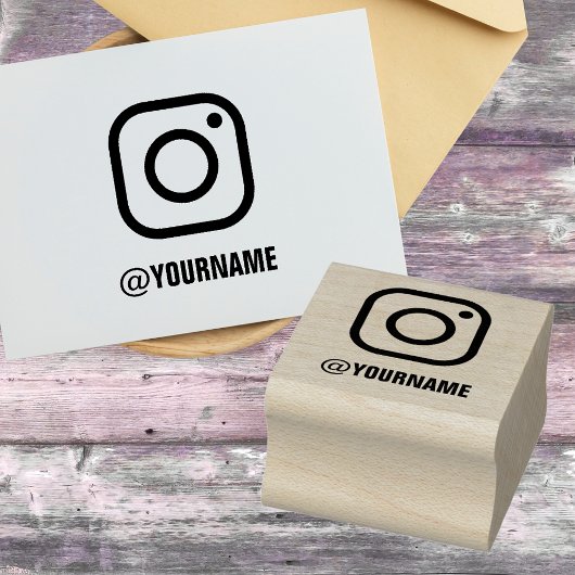 Benutzerdefinierter Instagram Name, folgen Sie mir Gummistempel
