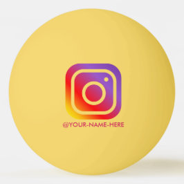 Benutzerdefinierter Instagram Name Minimal Einfach Tischtennisball