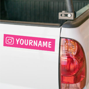 Benutzerdefinierter Instagram-Name rosa Aufkleber Autoaufkleber