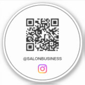 Benutzerdefinierter Instagram-QR-Code INSTAGRAM SA Aufkleber (Vorderseite)
