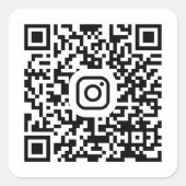 Benutzerdefinierter Instagram-QR-Code Quadratischer Aufkleber (Vorderseite)