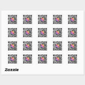 Benutzerdefinierter Instagram-QR-Code Quadratischer Aufkleber (Blatt)