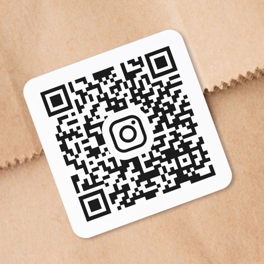 Benutzerdefinierter Instagram-QR-Code Quadratischer Aufkleber