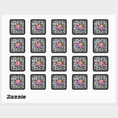 Benutzerdefinierter Instagram-QR-Code Schwarz Quadratischer Aufkleber (Blatt)