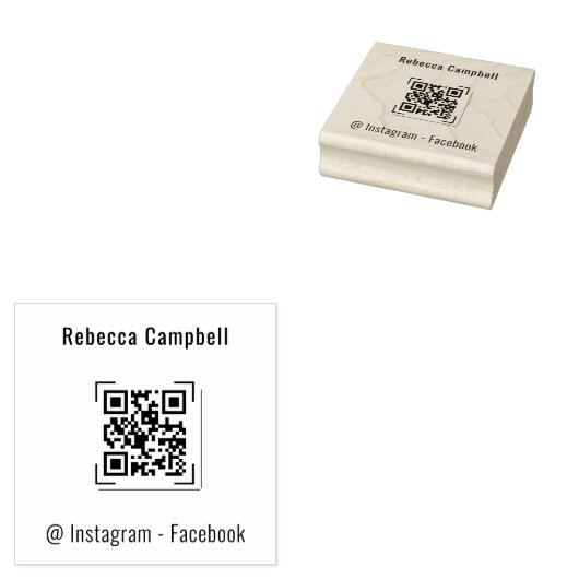 Benutzerdefinierter Instagramm-Facebook-Business-Q Gummistempel (Stempel)
