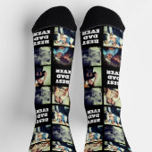 Benutzerdefinierter Instanzeigencollage-Foto Socken (Oben)
