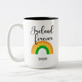 Benutzerdefinierter Irischer Becher 15 oz zweifarb Zweifarbige Tasse