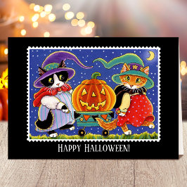 Benutzerdefinierter Jack O'Lantern Halloween Hexen Karte
