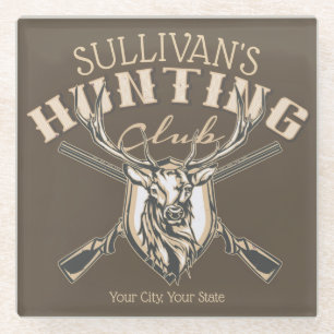 Benutzerdefinierter Jäger NAME Deh Trophy Rifle Ja Glasuntersetzer