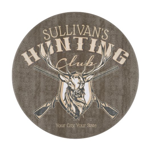 Benutzerdefinierter Jäger NAME Deh Trophy Rifle Ja Schneidebrett (Vorderseite)