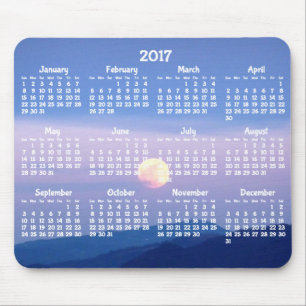 Benutzerdefinierter Jahreskalender 2017 Mausknöpfe Mousepad