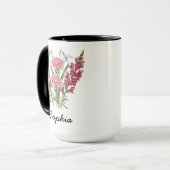 Benutzerdefinierter Januar-Geburtsblumenbecher - N Tasse (Vorderseite Links)