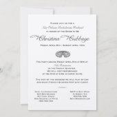 Benutzerdefinierter Junggeselinnen-Abschied Einlad Einladung (Rückseite)