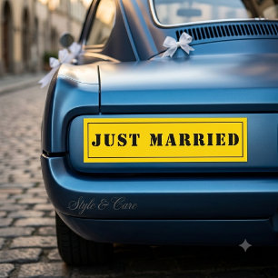 Benutzerdefinierter Just Married Auto-Aufkleber Fe Autoaufkleber