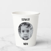 Benutzerdefinierter Kaffee-Becher mit Bild & Namen Pappbecher (Rückseite)