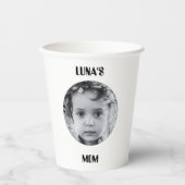 Benutzerdefinierter Kaffee-Becher mit Bild & Namen Pappbecher (Vorderseite)