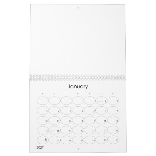 Benutzerdefinierter Kalender (Jan 2027)