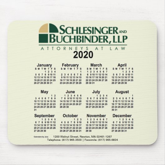 Benutzerdefinierter Kalender 2020 von Janz Mouse P Mousepad (Vorne)
