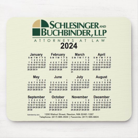Benutzerdefinierter Kalender 2024 von Janz Mousepad (Vorne)