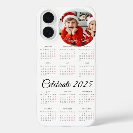 Benutzerdefinierter Kalender 2025 Case-Mate iPhone Hülle (Rückseite)