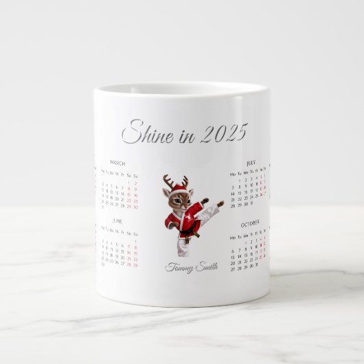 Benutzerdefinierter Kalender 2025 Jumbo-Tasse (Vorderseite)