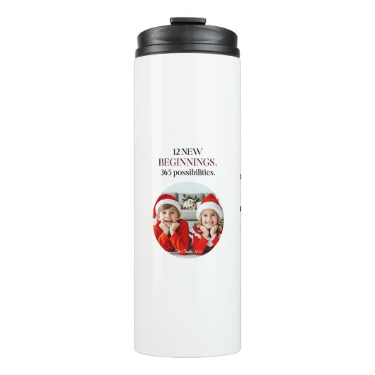 Benutzerdefinierter Kalender 2025 Thermosbecher (Vorderseite)