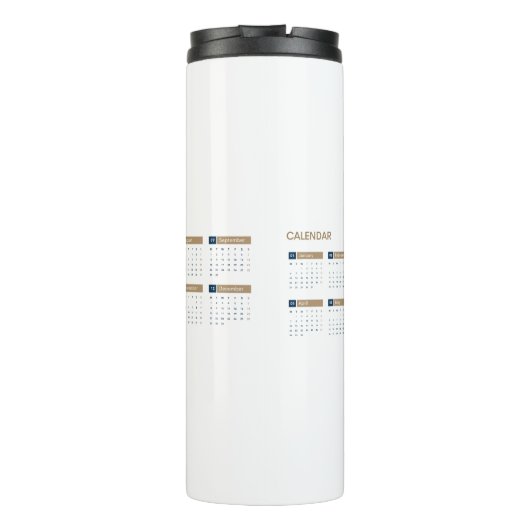 Benutzerdefinierter Kalender 2025 Thermosbecher (Rückseite)