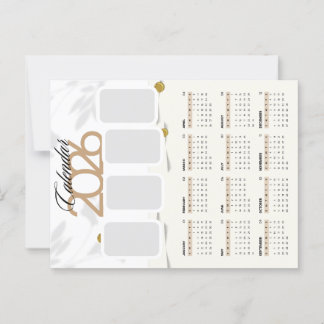 Benutzerdefinierter Kalender 2026 Postkarte
