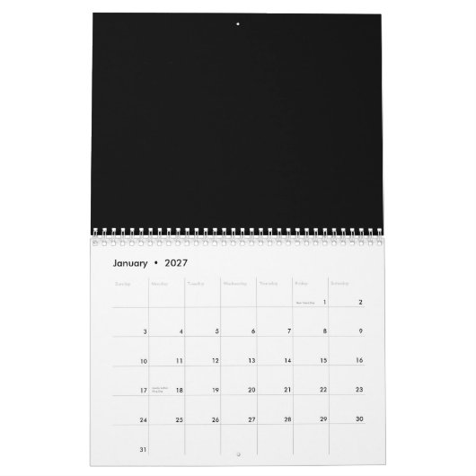 Benutzerdefinierter Kalender . Ästhetische und Ill (Jan 2027)
