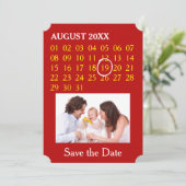 Benutzerdefinierter Kalender + Foto, Backgr, Text Save The Date (Stehend Vorderseite)
