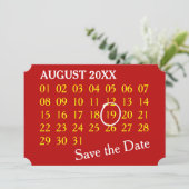 Benutzerdefinierter Kalender + Foto, Backgr, Text Save The Date (Stehend Vorderseite)