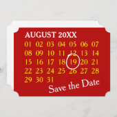 Benutzerdefinierter Kalender + Foto, Backgr, Text Save The Date (Vorne/Hinten)