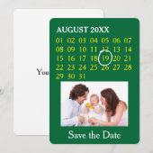 Benutzerdefinierter Kalender + Foto, Backgr, Text Save The Date (Vorne/Hinten)