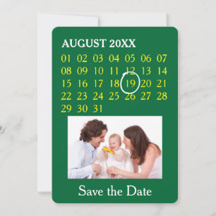 Benutzerdefinierter Kalender + Foto, Backgr, Text Save The Date