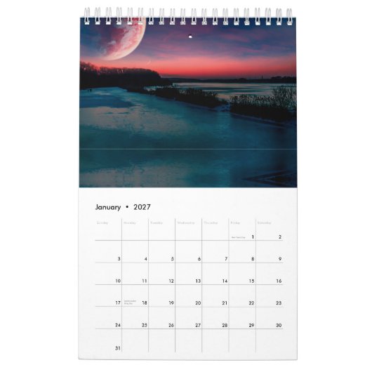 Benutzerdefinierter Kalender für einfache Planung  (Jan 2027)