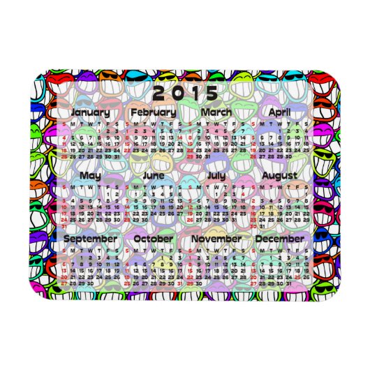 Benutzerdefinierter Kalender + Ihr eigenes Foto / Magnet (Horizontal)