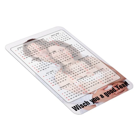 Benutzerdefinierter Kalender + Ihr eigenes Foto / Magnet (Rechte Seite)