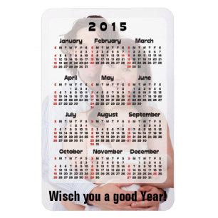 Benutzerdefinierter Kalender + Ihr eigenes Foto / Magnet