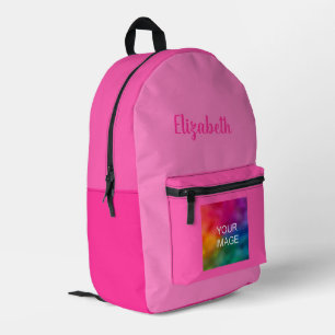 Benutzerdefinierter Kalligraphiezellenname Rosa Fa Bedruckter Rucksack
