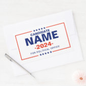 Benutzerdefinierter Kandidatenname Rechteckiger Aufkleber (Umschlag)