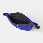 Benutzerdefinierter Kapitänsname Anker Blau Bauchtasche (Offen)