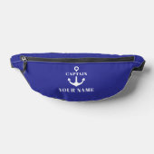 Benutzerdefinierter Kapitänsname Anker Blau Bauchtasche (Ablage )