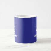 Benutzerdefinierter Kapitänsname Anker Blau Kaffeetasse (Mittel)