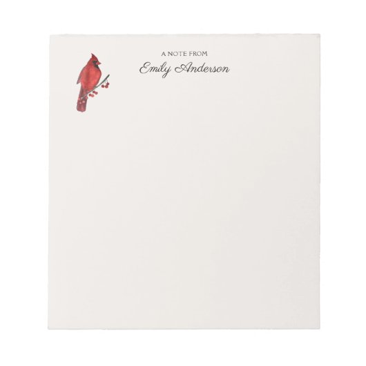 Benutzerdefinierter Kardinal Notizblock (Vorderseite)